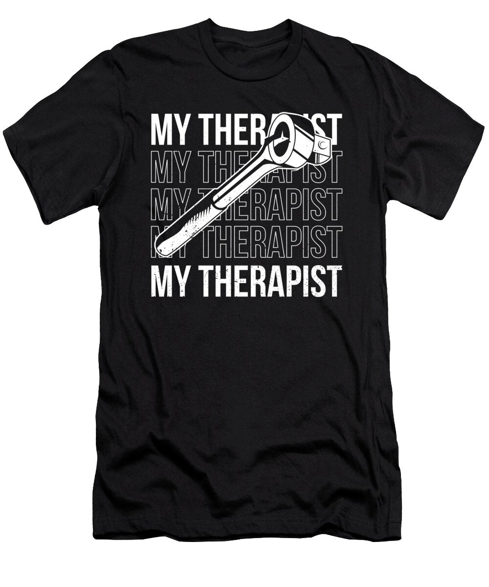 3 My Therapist Socket Wrench Repairman Fixer Gift Haselshirt T-Shirt