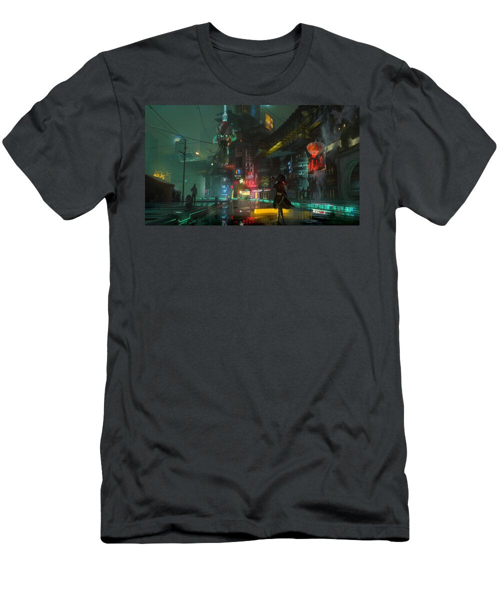 3 Neon Metropolis Gabriel Chevers T-Shirt