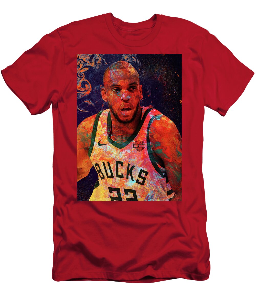 3 Player Khris Middleton Khris Middleton Khrismiddleton Jameskhristianmiddleton Milwaukee Bucks Detroi Wrenn Huber T-Shirt