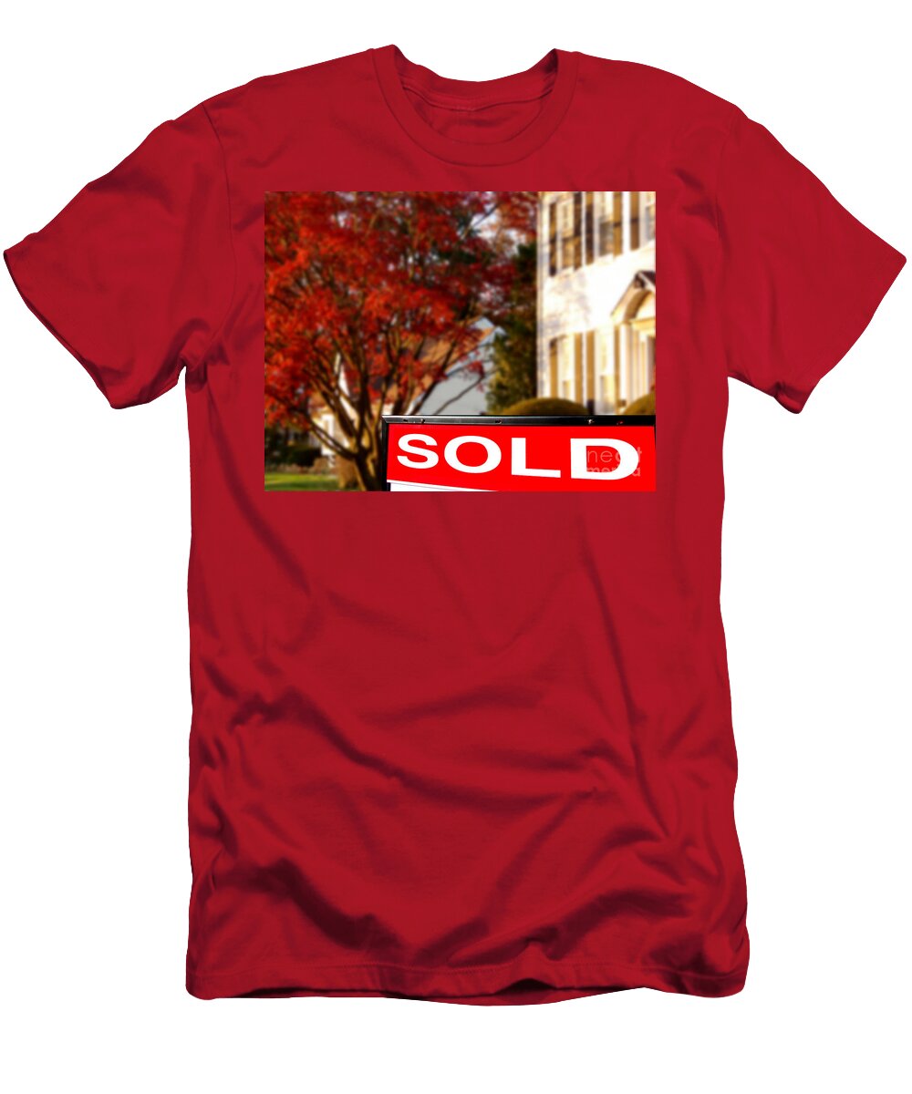 3 Real Estate Realtor Sold Sign and House for Sale Olivier Le Queinec T-Shirt