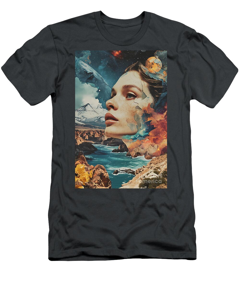 3 Vaporwave Inspired Collages a Collage Generator By Asar Studios Celestial Images T-Shirt