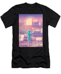3 Vaporwave Synthwave Skyline Marathon Trail Running Greenoptix T-Shirt