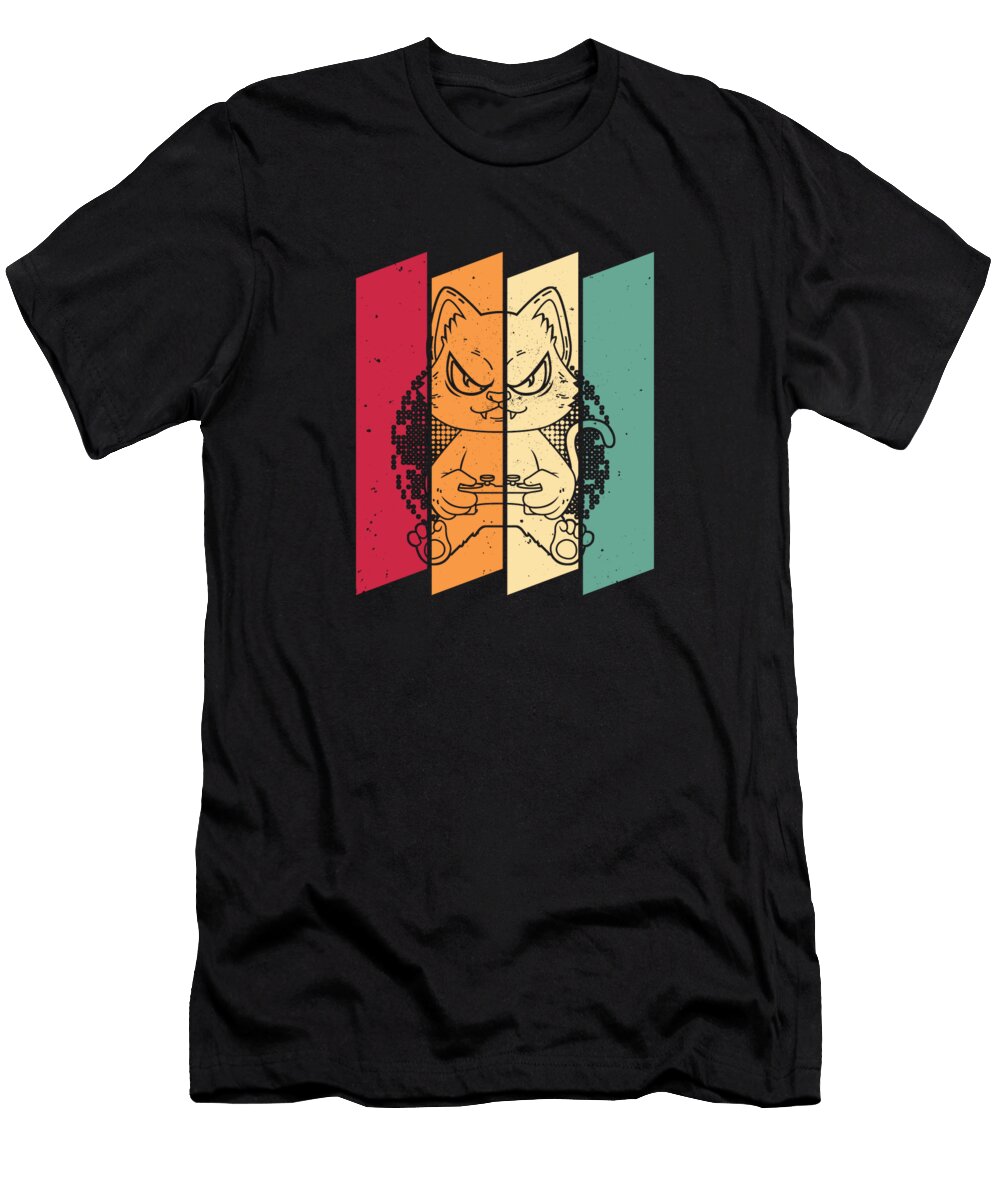 3 Video Games Gaming Gamer Cat Crazy Squirrel T-Shirt