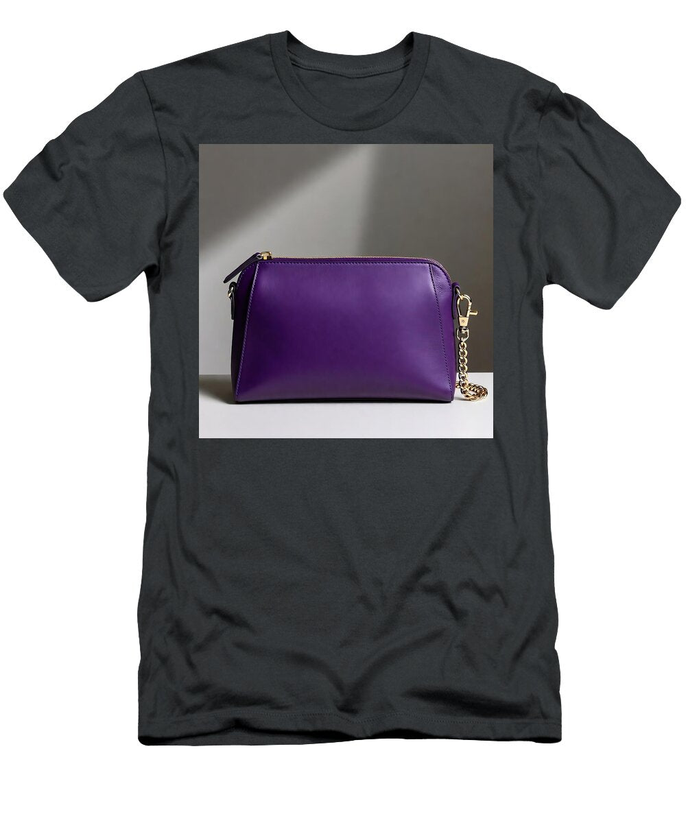 3 Vivid Royal Purple Leather Clutch Shoulder Bag Elegant Designer Handbag Talha Khan T-Shirt