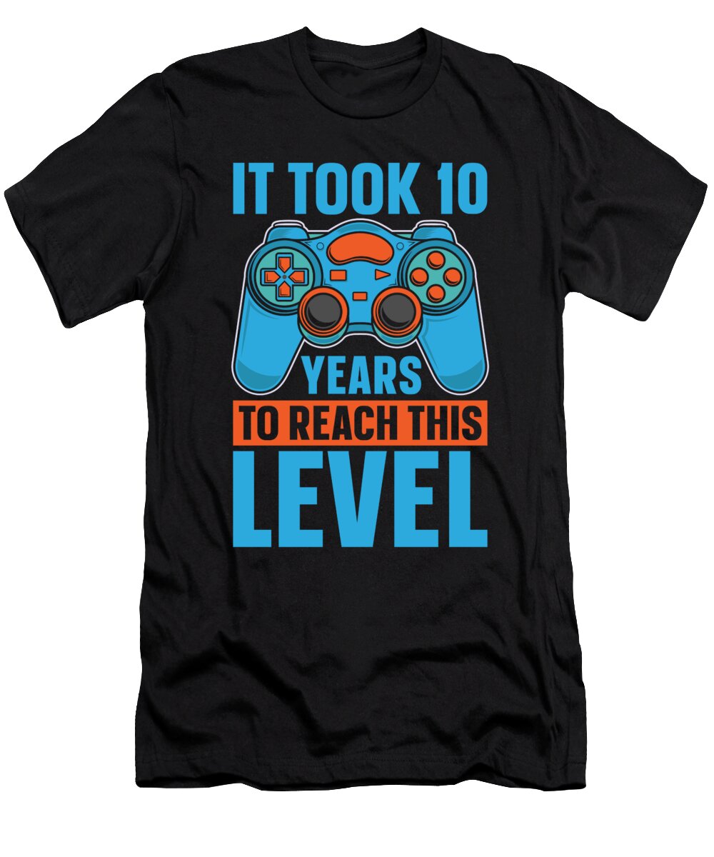 30 10 Year Old Gamer Video Games Gaming 10th Birthday Crazy Squirrel T-Shirt