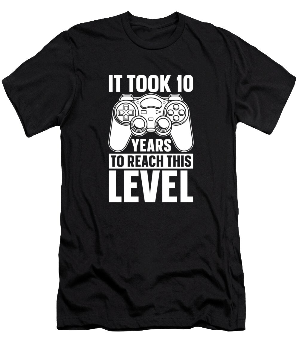 30 Gaming 10th Birthday Video Games 10 Year Old Gamer Crazy Squirrel T-Shirt