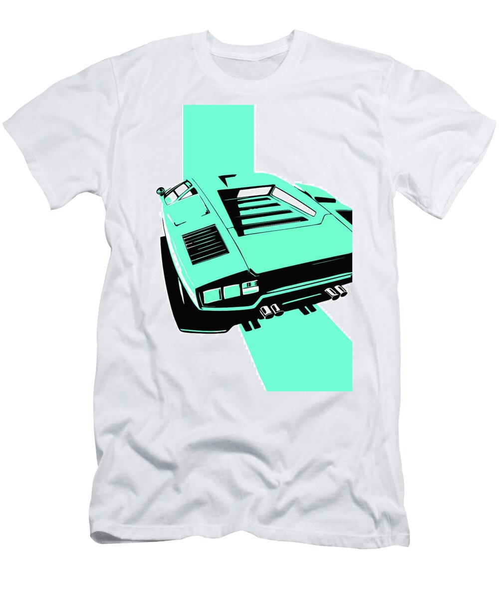 35 Lamborghini Countach Classic Italian Supercar Thespeedart T-Shirt