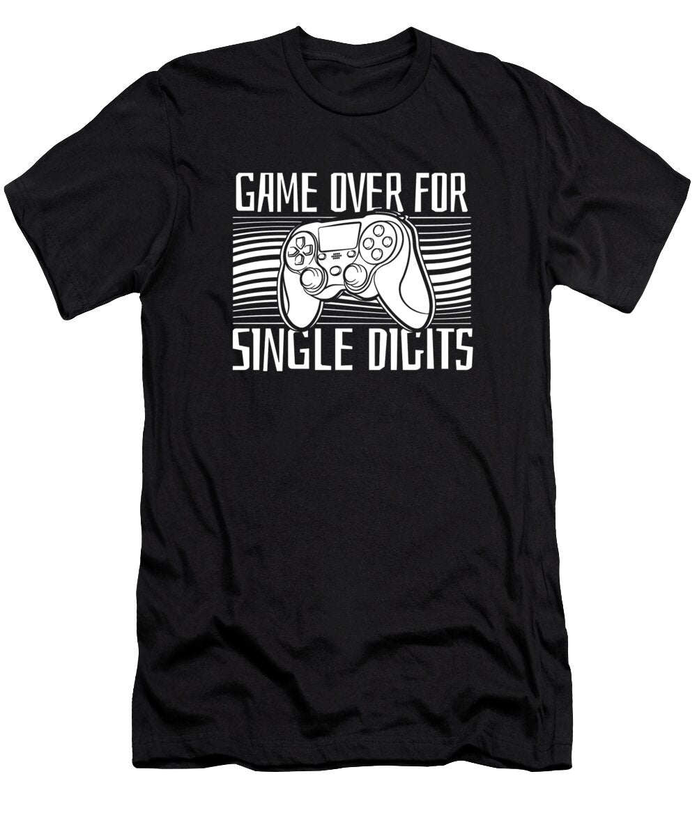 37 Gaming 10th Birthday Video Games 10 Year Old Gamer Crazy Squirrel T-Shirt