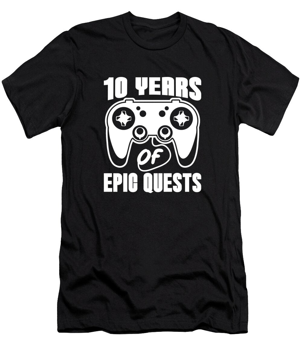 38 10 Year Old Gamer Video Games Gaming 10th Birthday Crazy Squirrel T-Shirt