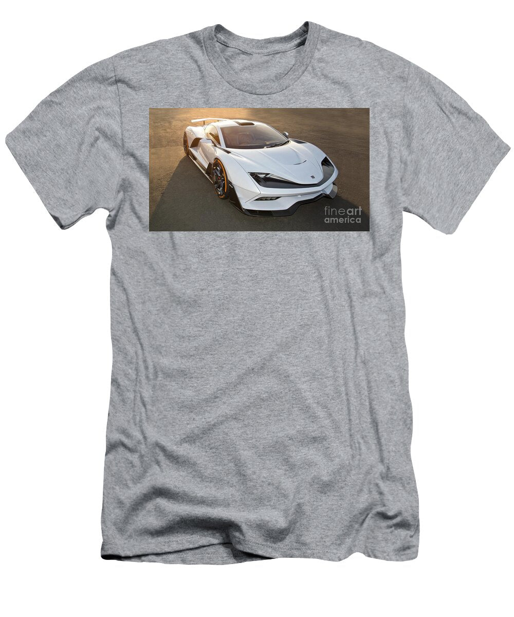 4 American Hypercar White Aria Fxe Supercharged 62l V8 Engine Vladyslav Shapovalenko T-Shirt