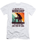 4 and Into the Workshop Carpenter Craft Woodworking Toms Store T-Shirt