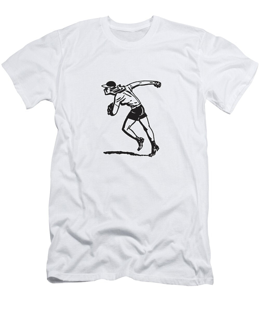 4 Baseball Pitcher About to Throw Csa Images T-Shirt