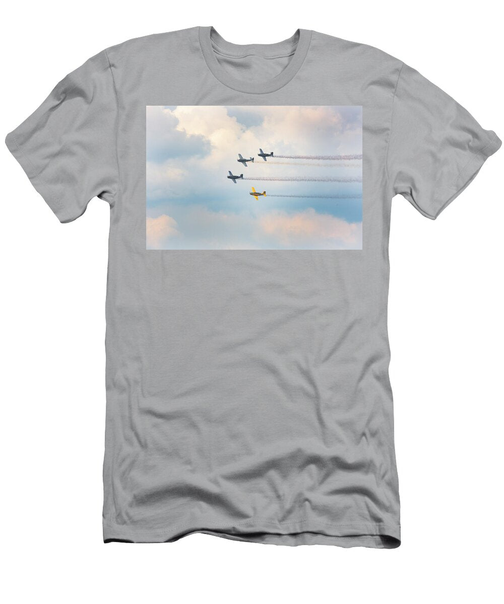 4 Beechcraft T 34 Mentor a Navy Air Force and Ryan Navion Trainer Bruce Beck T-Shirt