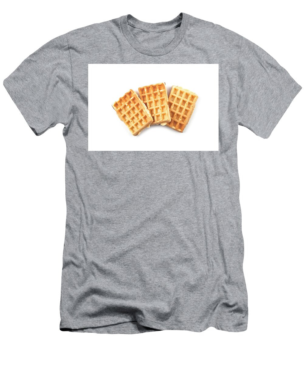 4 Belgium Waffers Isolated on White Background Liss Art Studio T-Shirt