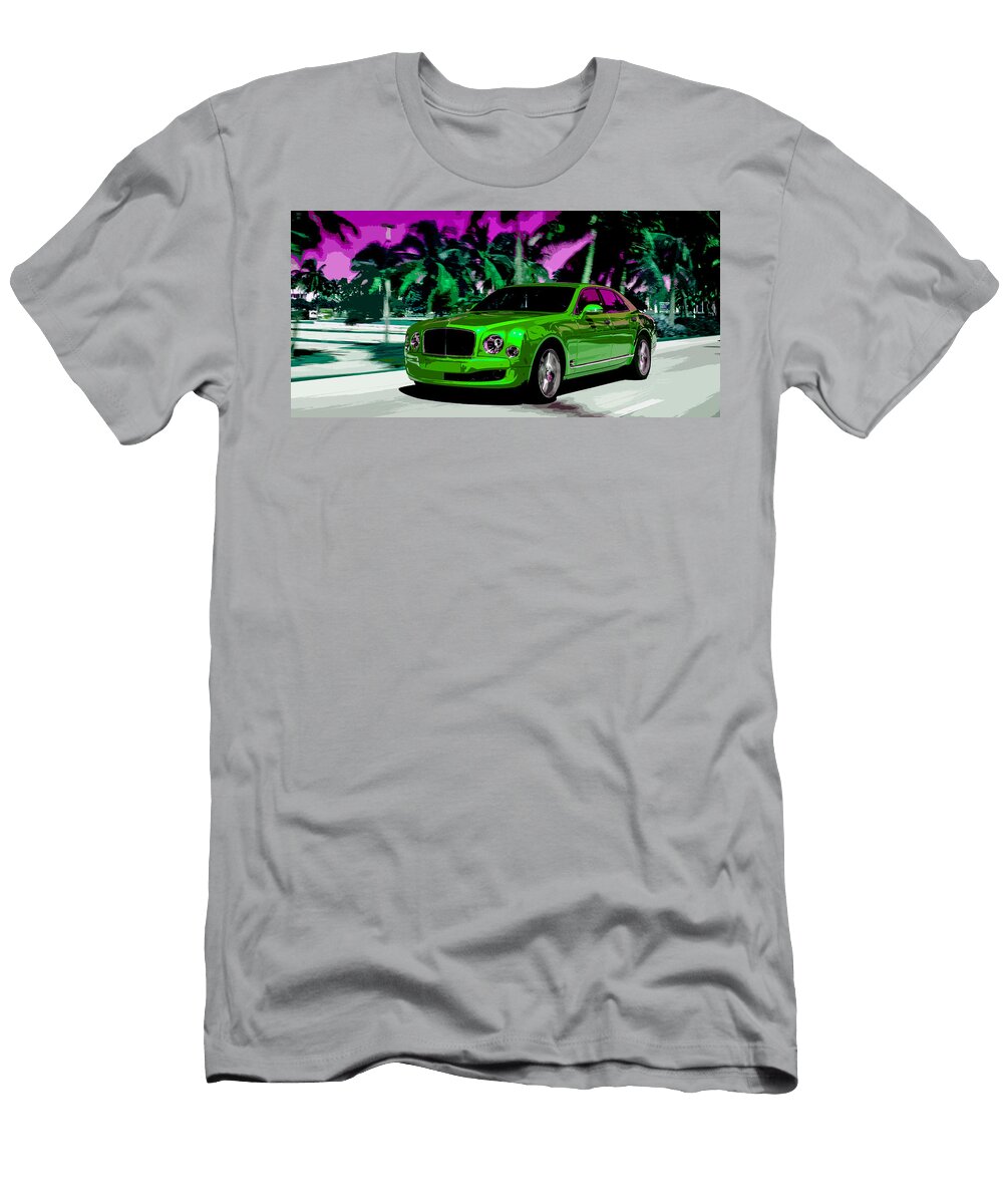 4 Bentley Mulsanne and Some Palm Trees Thespeedart T-Shirt