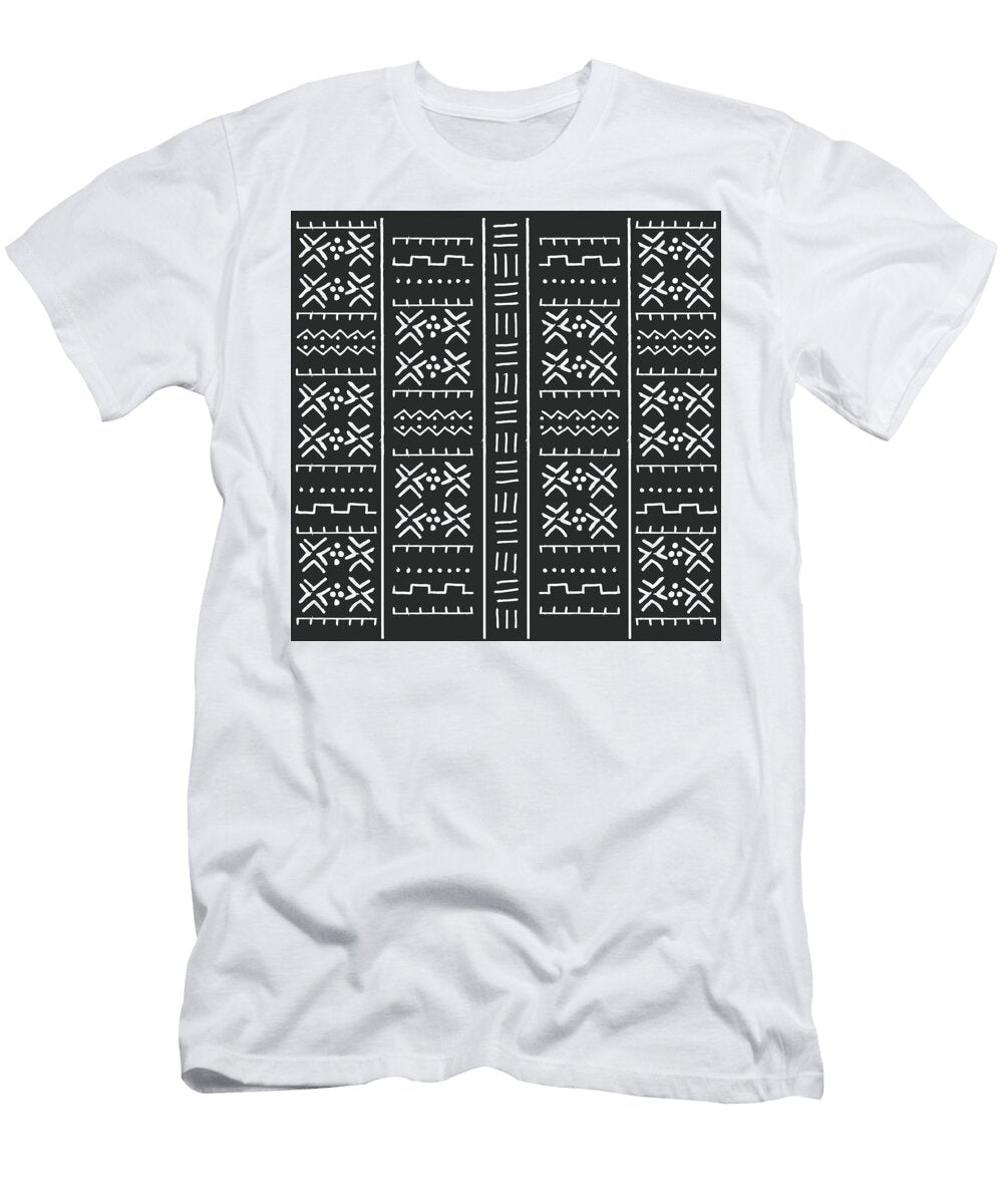 4 Black and White Tribal Ethnic Pattern with Geometric Elements T Jelena Obradovic T-Shirt