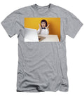 4 Boy Child Businessman in a White and Bow Tie Sits At a Laptop At a Desk in a White Office Elena Saulich T-Shirt
