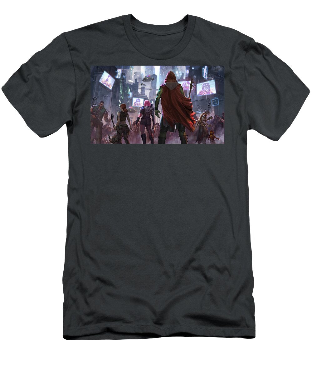 4 City of Neon Lights Gabriel Chevers T-Shirt