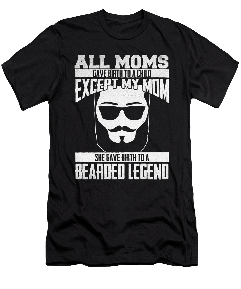 4 Confident Bearded Facial Hair Manly Beard Gift Muc Designs T-Shirt