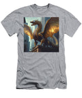 4 Cyberpunk Neon Dragon with Glowing Blue Eyes Talha Khan T-Shirt
