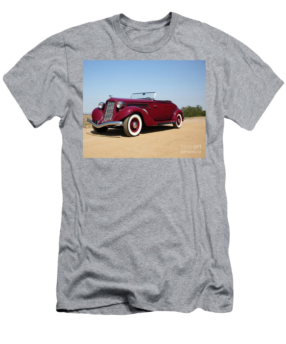 4 Exclusive American Retro Luxury Deep Red 1935 Auburn 851 Supercharged Dual Ratio Cabriolet Vladyslav Shapovalenko T-Shirt