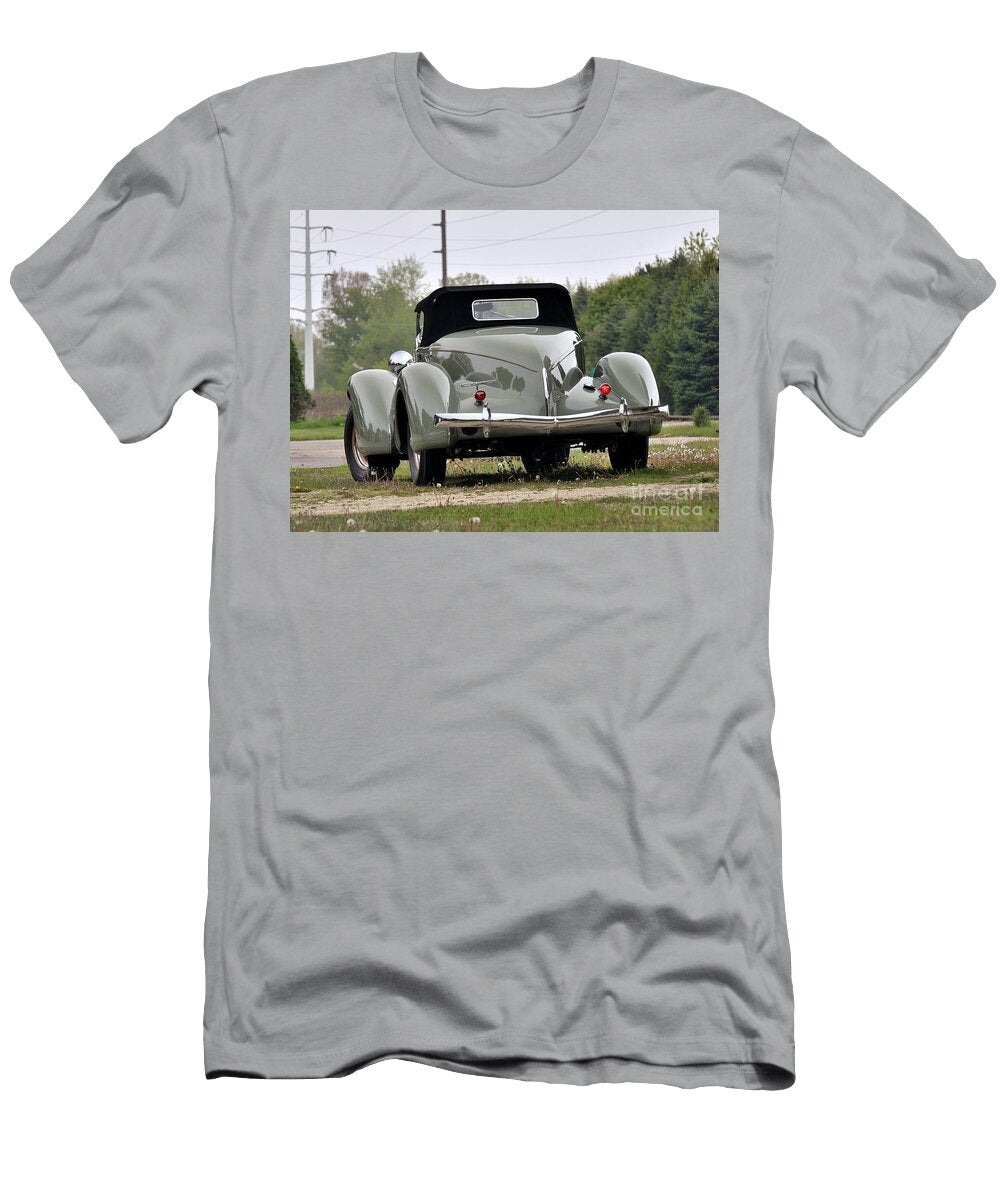 4 Exclusive American Retro Luxury Gray 1936 Auburn 852 Sc Dual Ratio Supercharged Speedster Vladyslav Shapovalenko T-Shirt