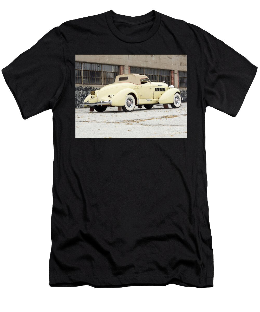 4 Exclusive American Retro Luxury Yellow 1936 Auburn 852 Sc Dual Ratio Supercharged Speedster Vladyslav Shapovalenko T-Shirt