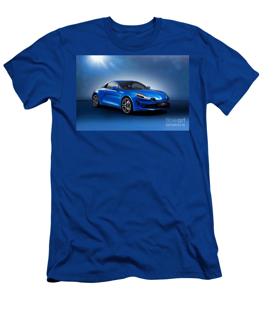 4 Exclusive French Sport Car Blue Alpine A110 Premiere Edition Coupe Turbocharged Engine 18l Tce M5pt Vladyslav Shapovalenko T-Shirt