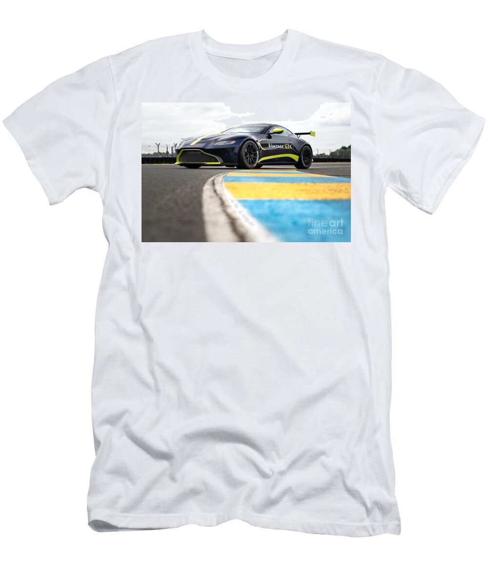 4 Exclusive Racing Supercar Black Aston Martin Vantage Gt4 Amg M177 40l V8 Turbocharged Vladyslav Shapovalenko T-Shirt