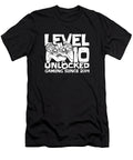 4 Gaming 10th Birthday Year Old Gamer Level 10 Unlocked Crazy Squirrel T-Shirt