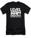 4 Gaming 14th Birthday Year Old Gamer Level 14 Unlocked Crazy Squirrel T-Shirt
