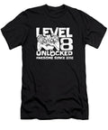 4 Gaming 8th Birthday Video Year Old Gamer Level 8 Unlocked Crazy Squirrel T-Shirt