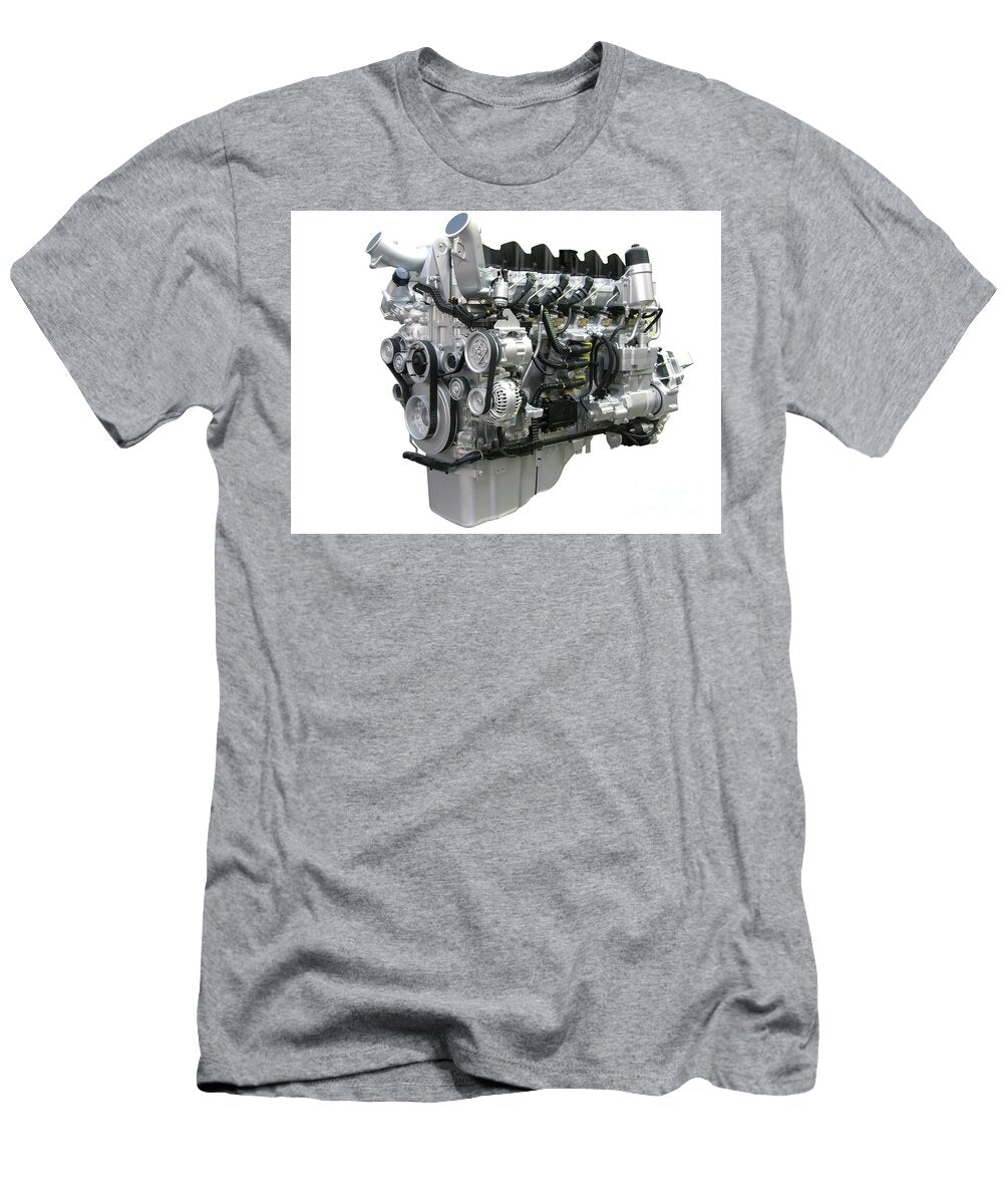 4 Heavy Truck Engine Isolated on White Goce Risteski T-Shirt