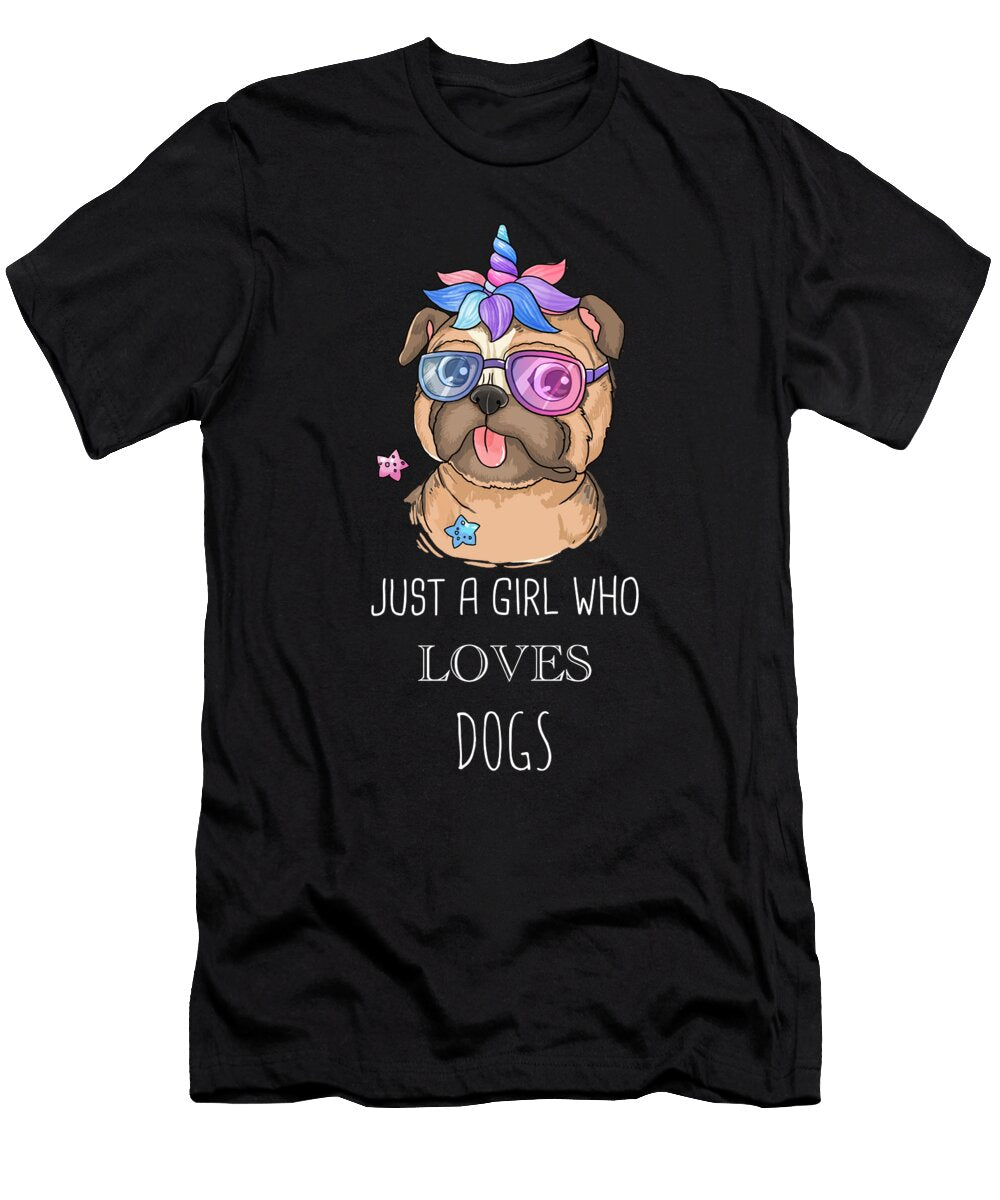 4 Just a Girl Who Loves Dogs Funny Dog Cynto T-Shirt