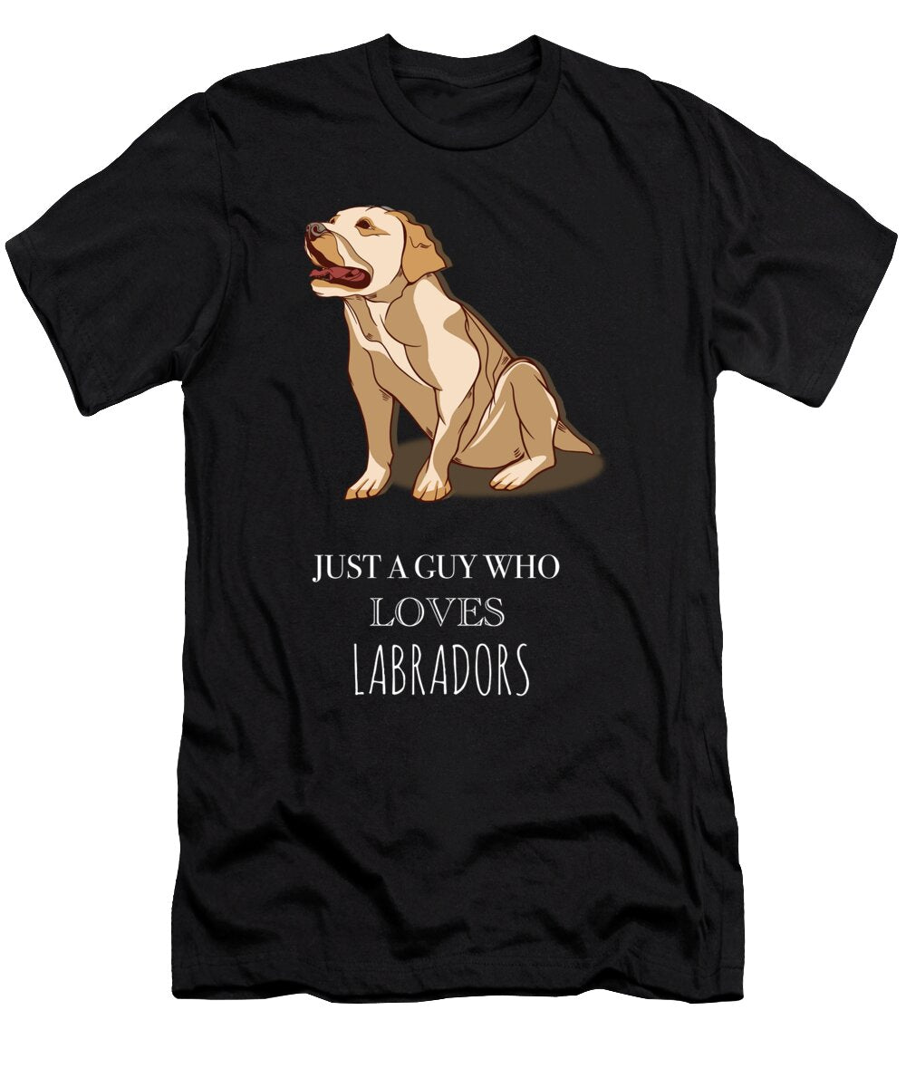 4 Just a Guy Who Loves Labradors Funny Dog Cynto T-Shirt