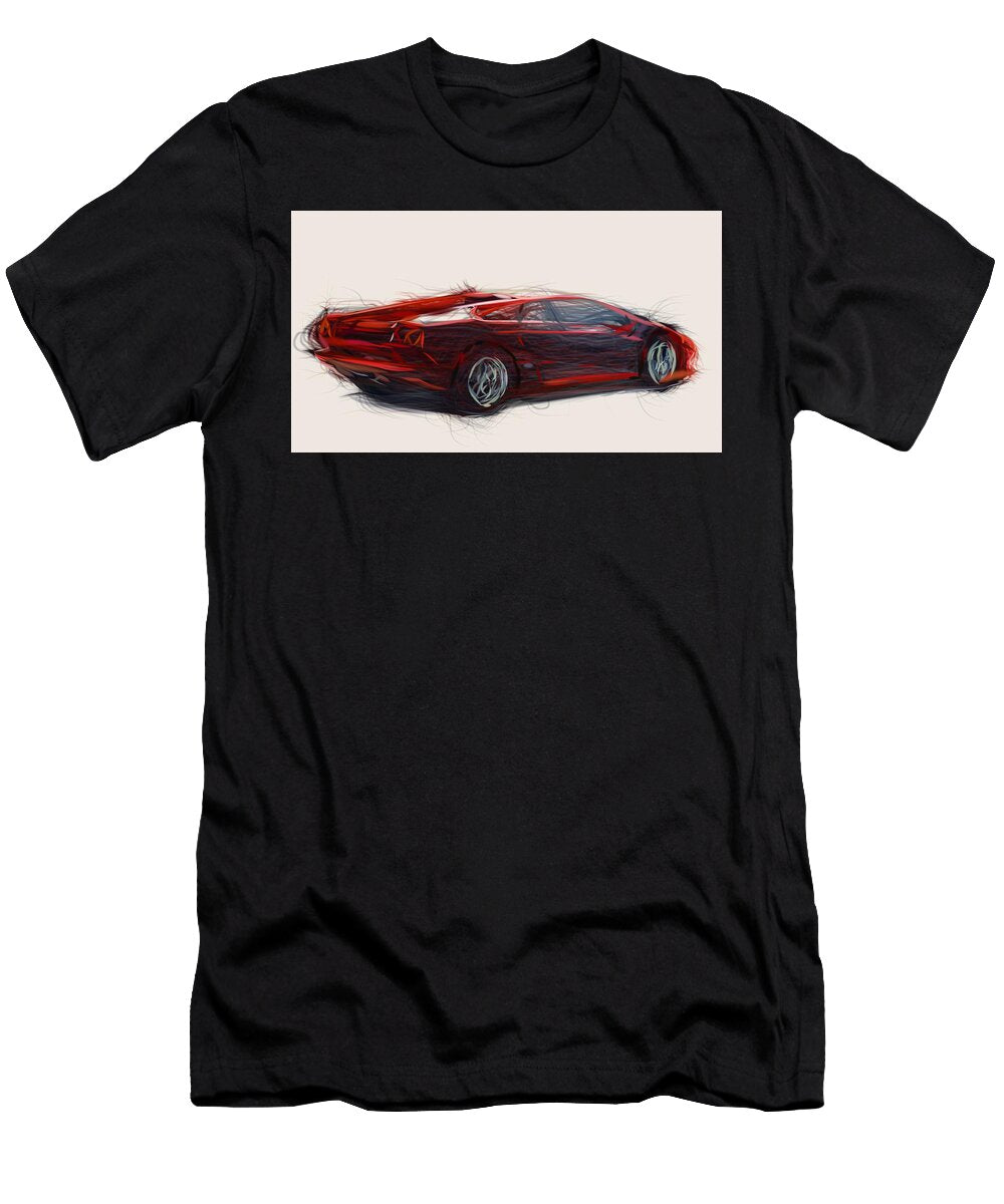 4 Lamborghini Diablo Draw Carstoon Concept T-Shirt