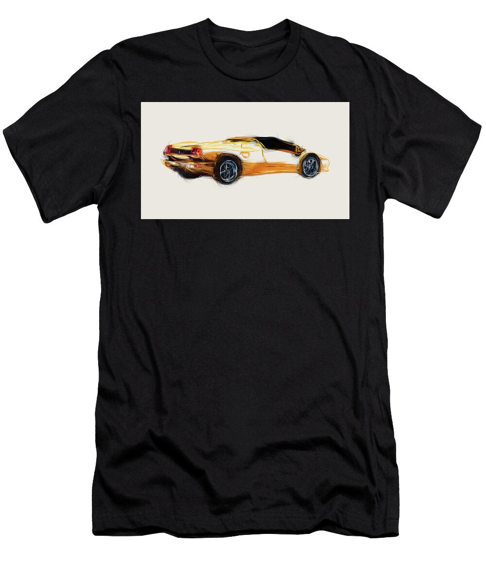 4 Lamborghini Diablo Roadster Car Drawing Carstoon Concept T-Shirt