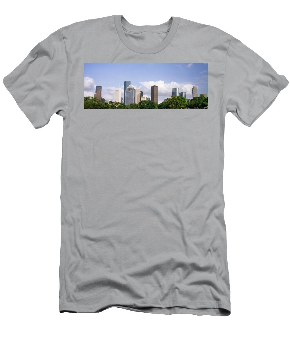 4 Low Angle View of Buildings in a City Panoramic Images T-Shirt
