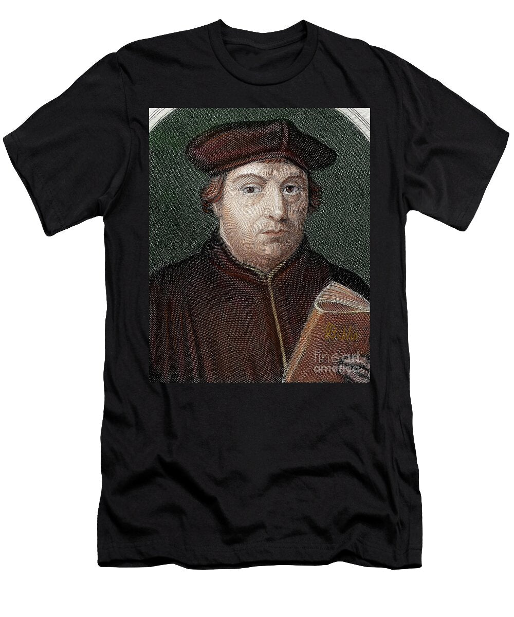 4 Martin Luther 1483 1546 Unknown Artist T-Shirt
