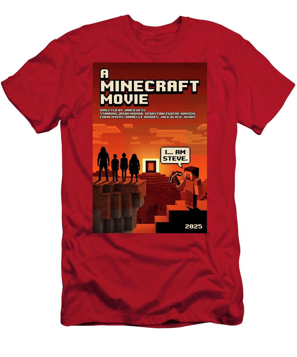 4 Minecraft Minimal Movie Poster Retro Film Poster Vintage Sampadart Gallery T-Shirt