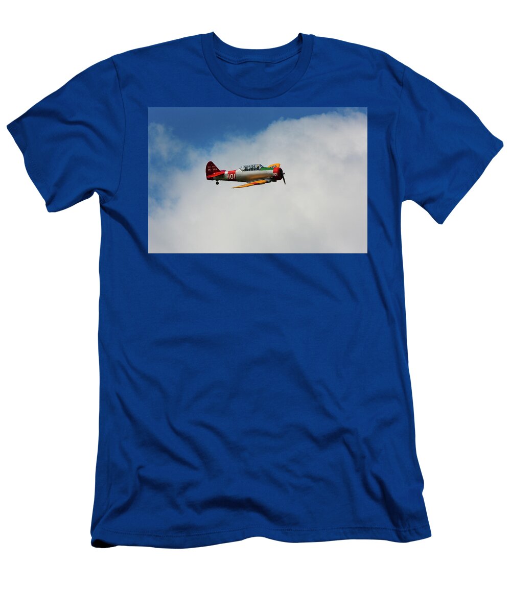 4 North American Snj 4 a Navy Trainer From World War Ii Flying in Bruce Beck T-Shirt