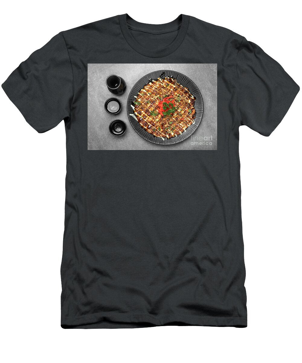 4 Okonomiyaki Traditional Japanese Savoury Pancake Dish in Restaur Jm Travel Photography T-Shirt