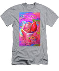 4 Painted Strawberry Ice Cream in Pink and Red Color Melting Ice Art Momente T-Shirt