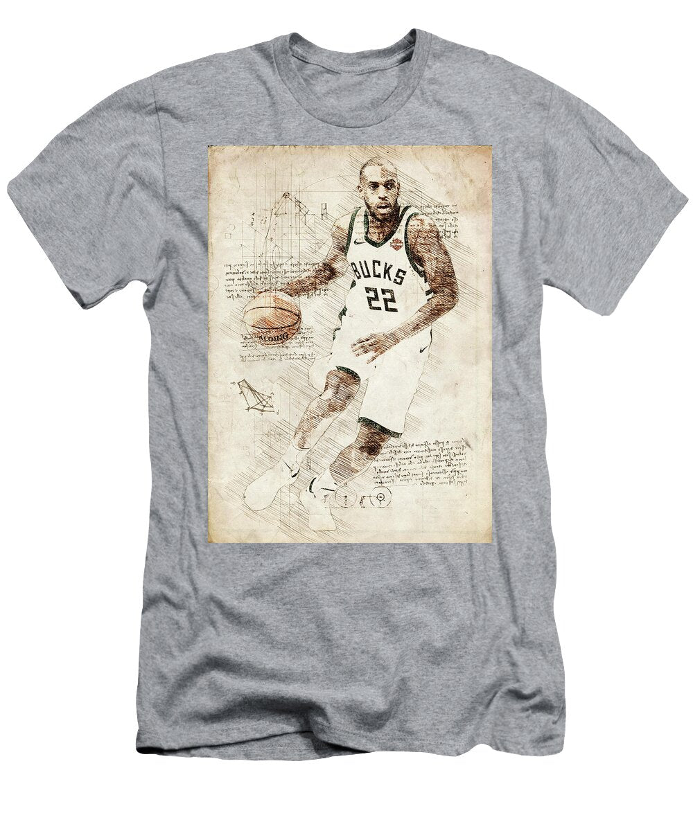 4 Player Khris Middleton Khris Middleton Khrismiddleton Jameskhristianmiddleton Milwaukee Bucks Detroi Wrenn Huber T-Shirt