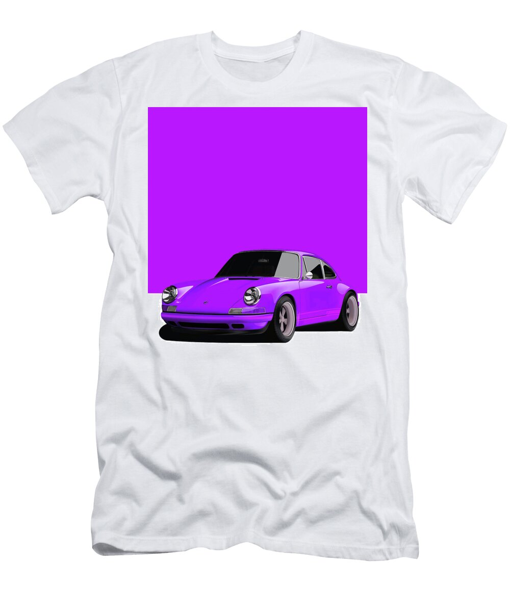 4 Porsche 911 Classic Restomod Poster Purple Thespeedart T-Shirt