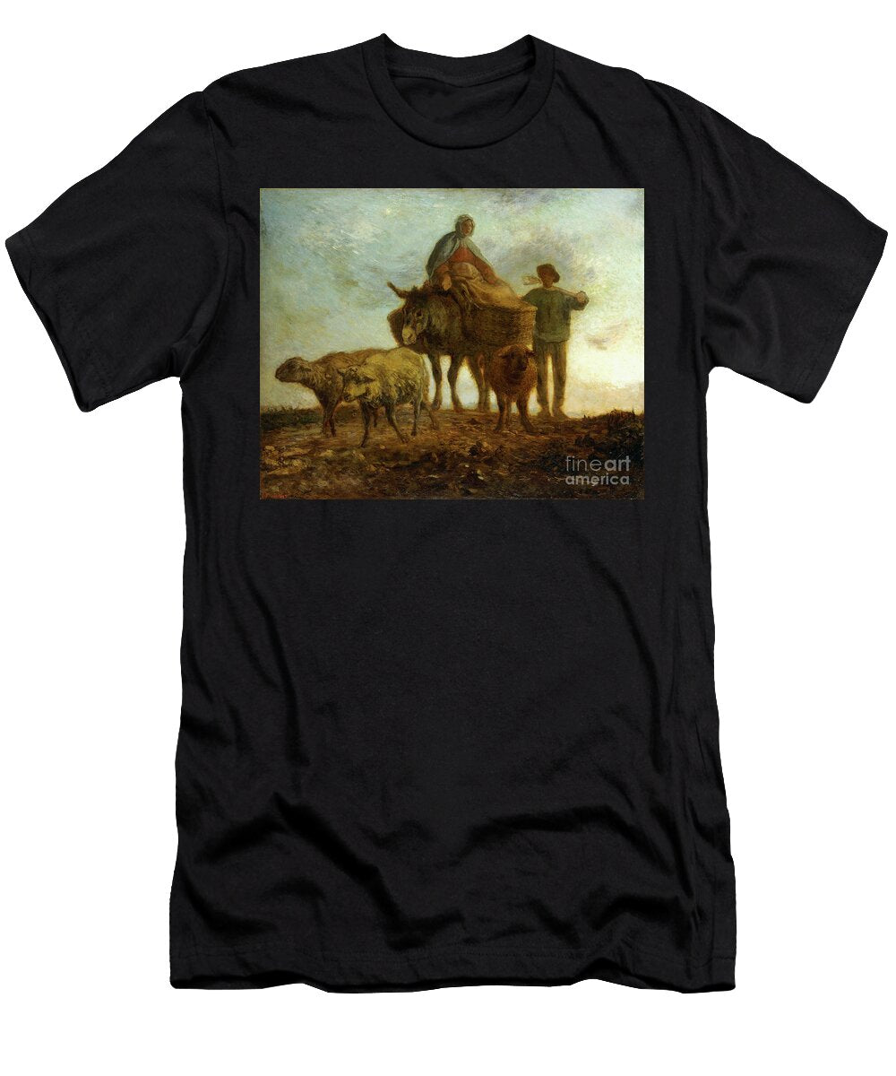 4 Return From the Fields Jean Francois Millet T-Shirt