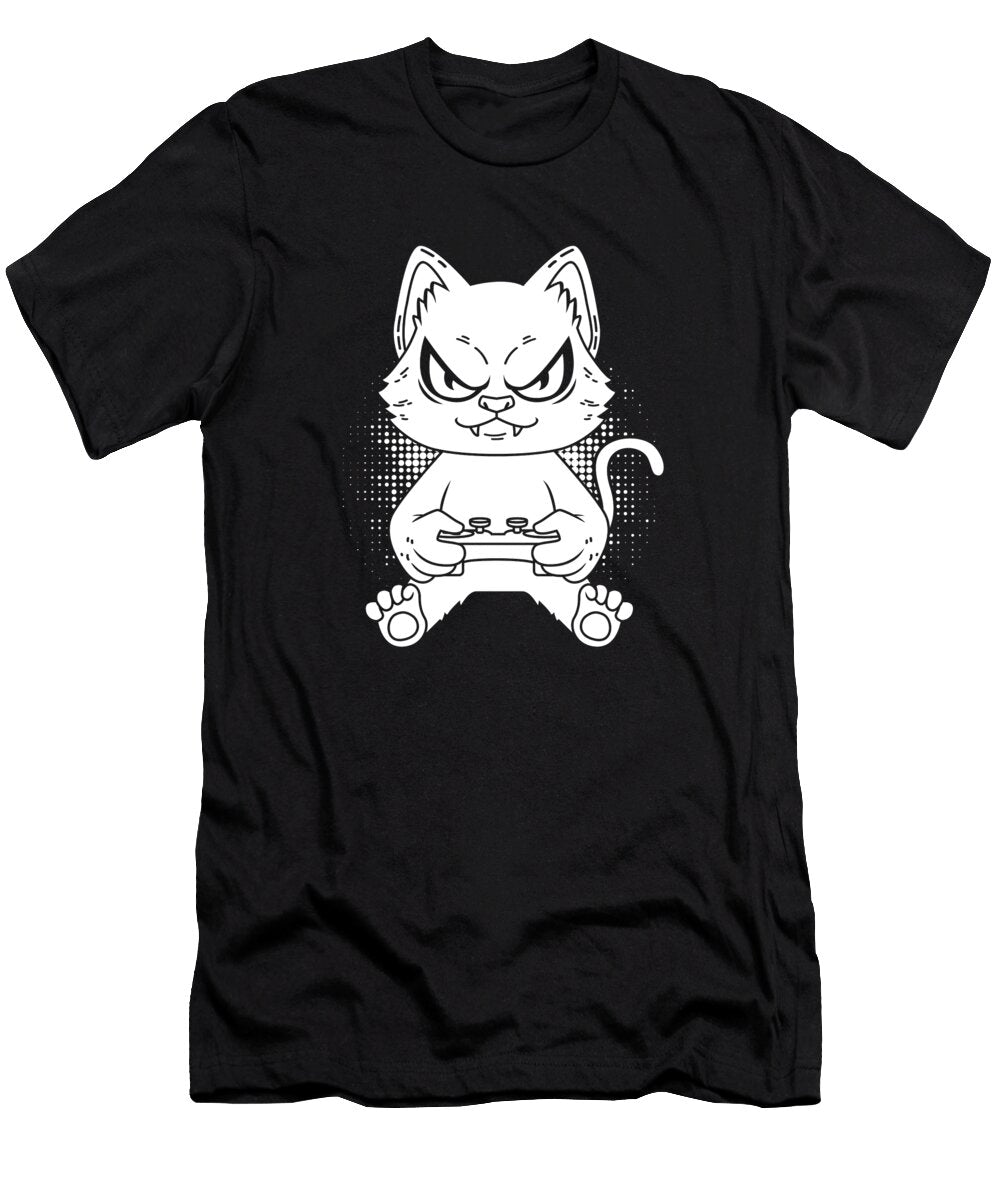 4 Video Games Gaming Gamer Cat Crazy Squirrel T-Shirt