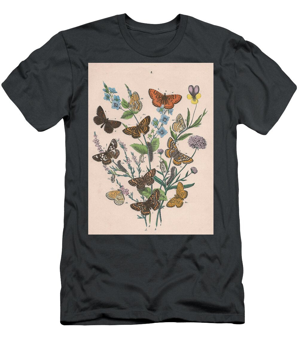 40 European Butterflies Ans Moths W F Kirby T-Shirt