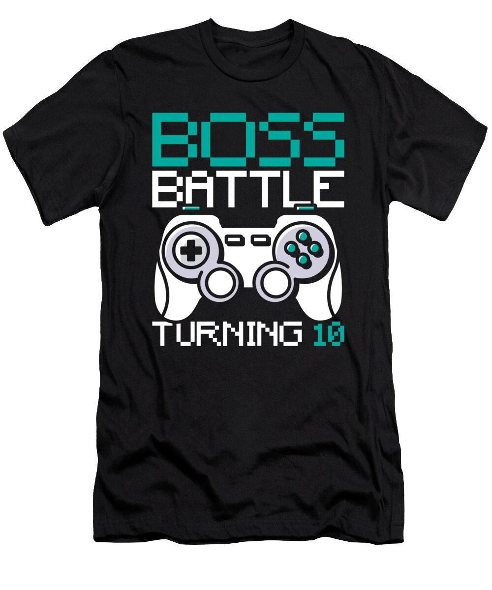 40 Gaming 10th Birthday Video Games 10 Year Old Gamer Crazy Squirrel T-Shirt