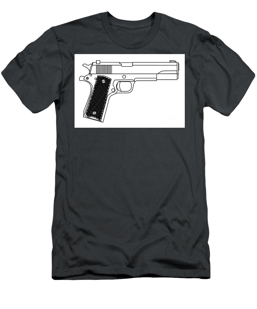 45 Automatic Hand Gun Bigalbaloo Stock T-Shirt
